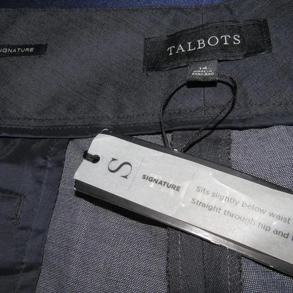 TALBOTS Signature Cotton Blend Stretch Gray Pants Size 14 - Picture 6 of 6
